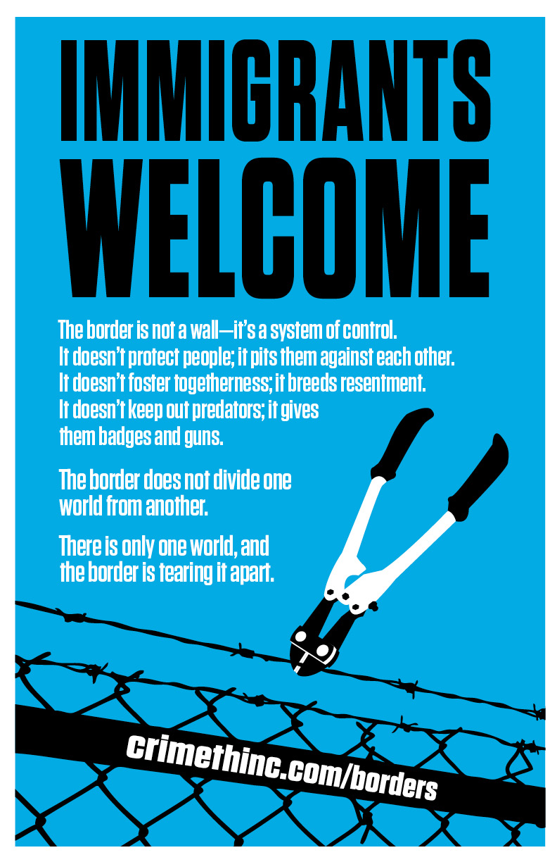 Foto von ‘Immigrants Welcome’ Vorderseite
