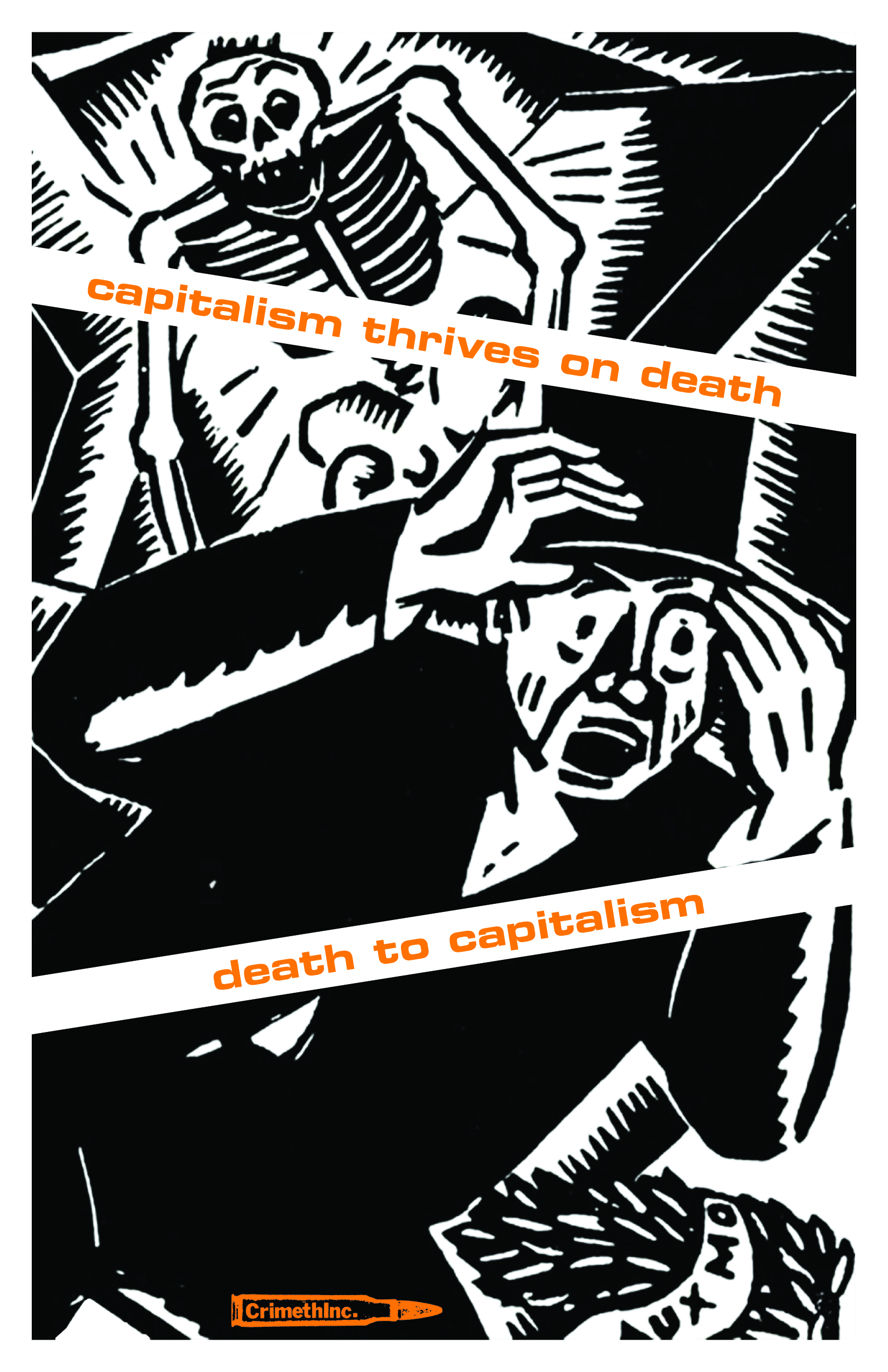 Foto von ‘Capitalism Thrives on Death—Death to Capitalism’ Vorderseite