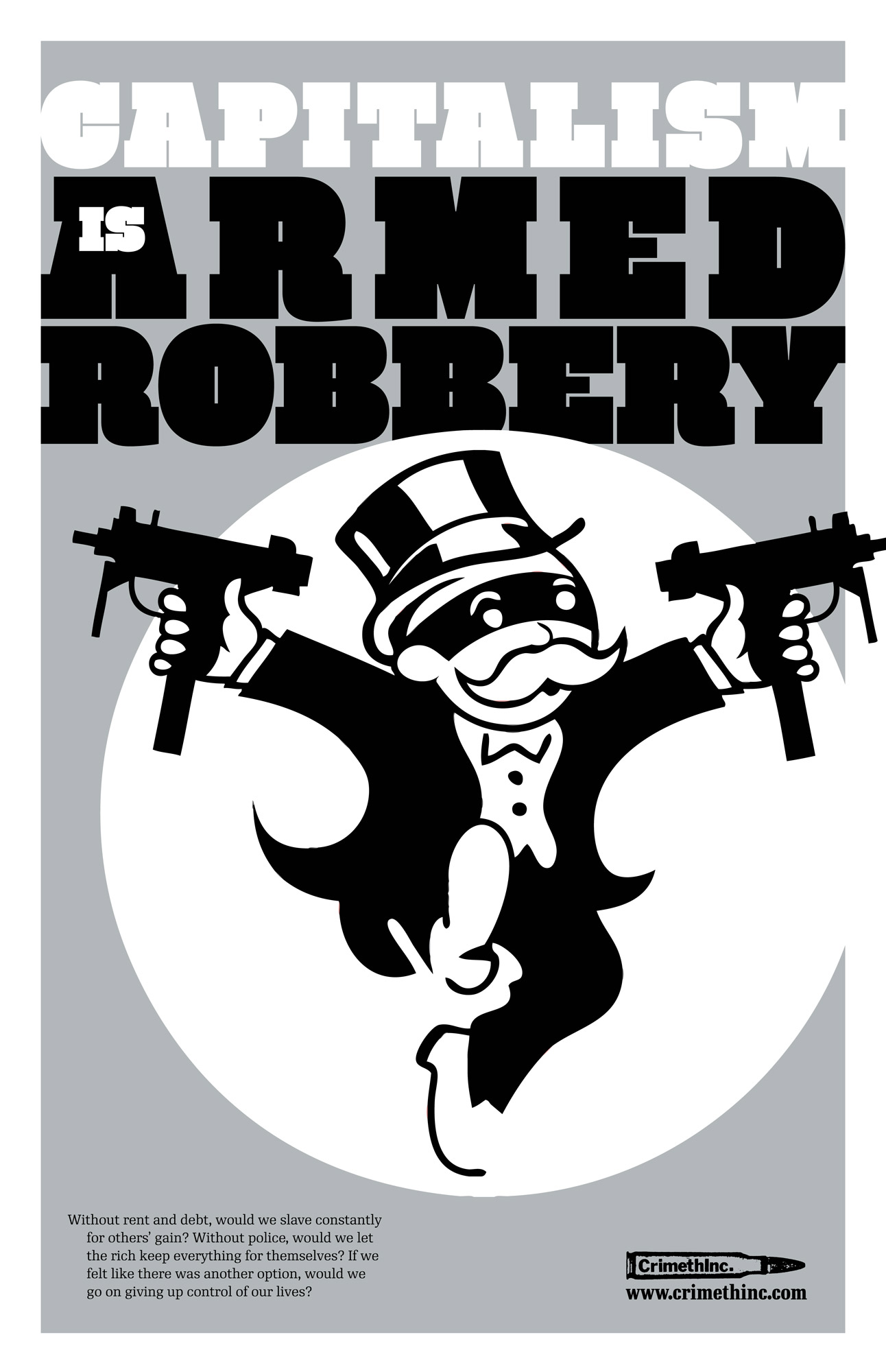 Foto von ‘Capitalism is Armed Robbery’ Vorderseite