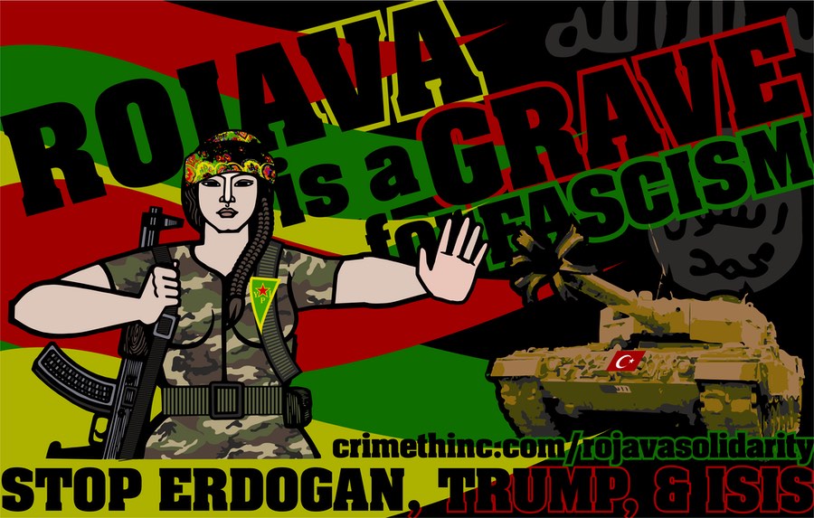 Foto von ‘Rojava is a Grave for Fascism - YPJ’ Vorderseite