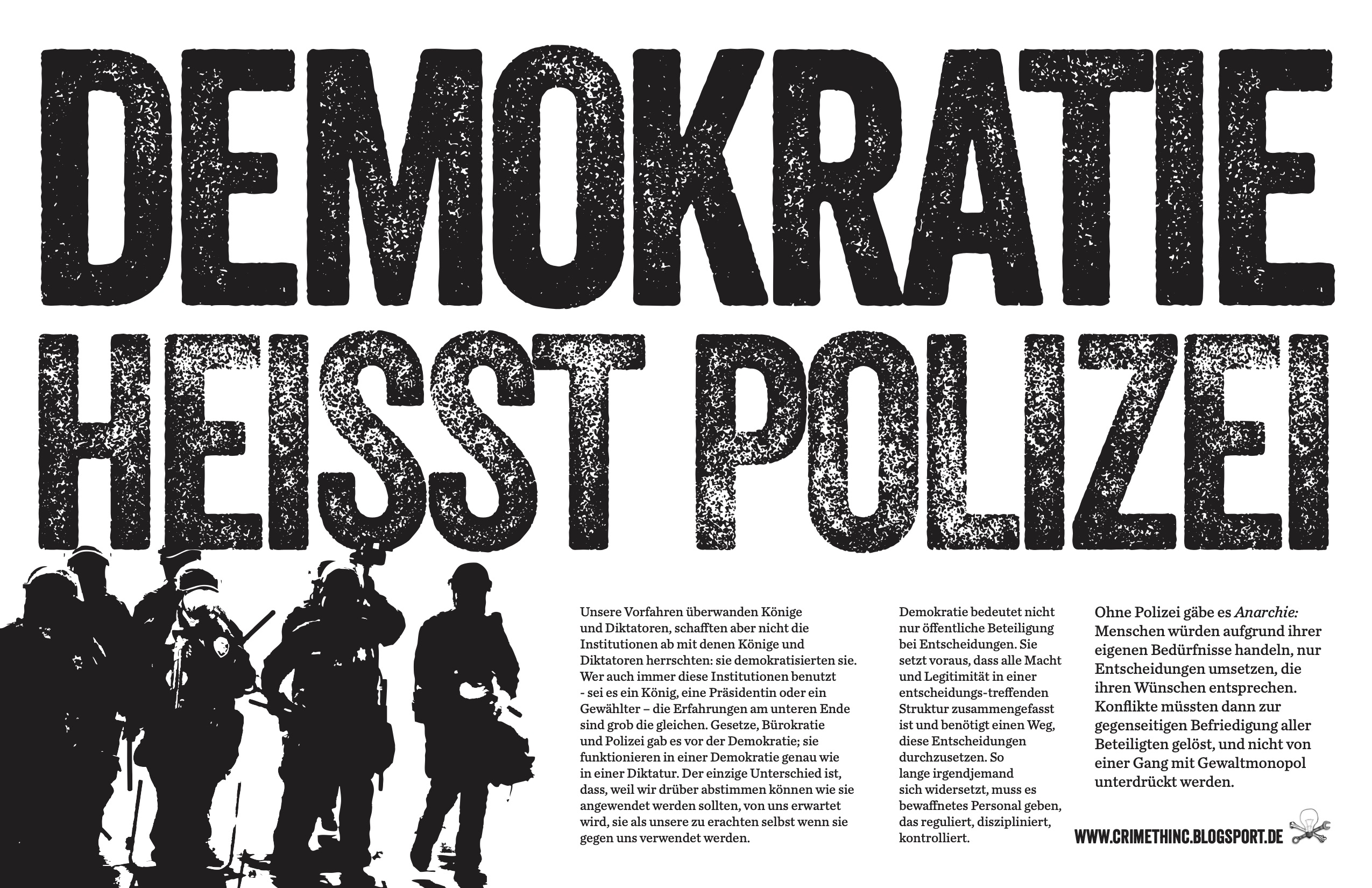 Foto von ‘Demokratie heißt Polizei’ Vorderseite