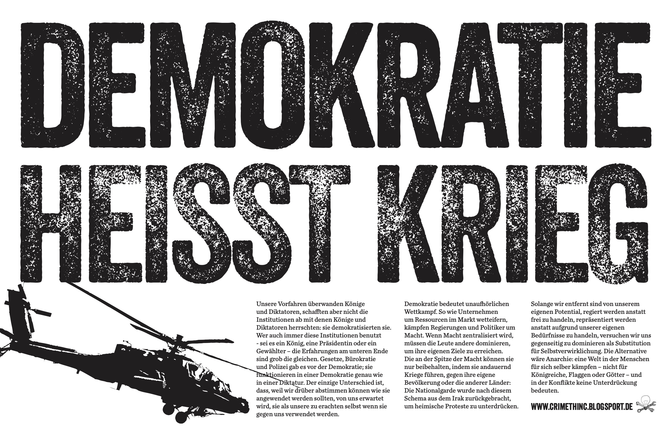 Foto von ‘Demokratie heißt Krieg’ Vorderseite